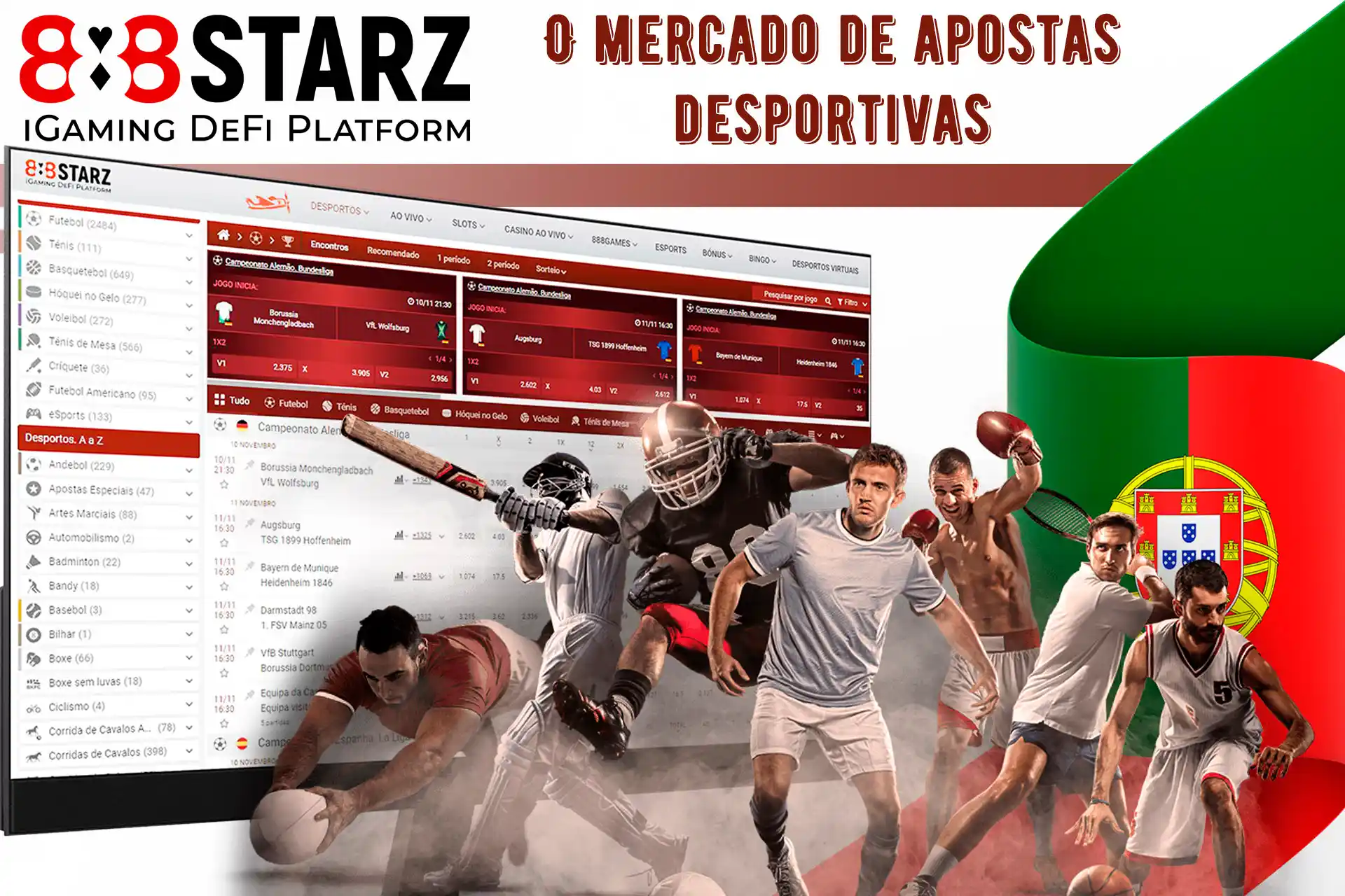 O mercado de apostas desportivas. 